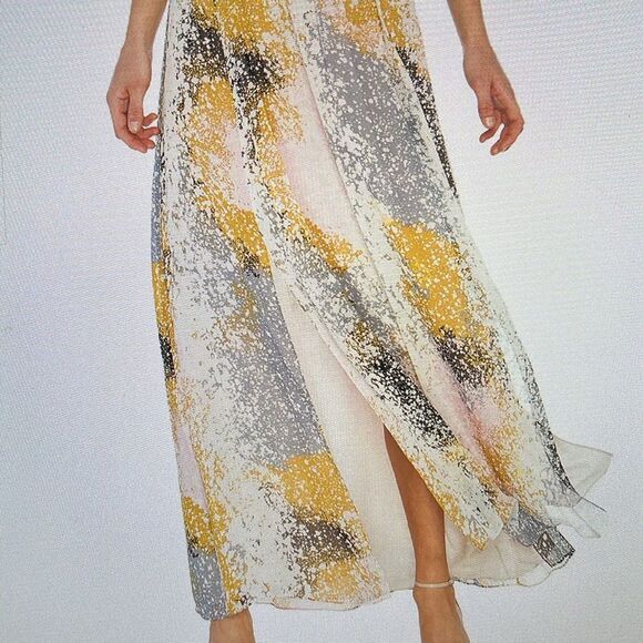 New! Diane von Furstenberg Jade SILK Skirt in Stella Fresco Rock Size M - Picture 2 of 16